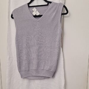 Saks Fifth Avenue Light Gray Knit Top